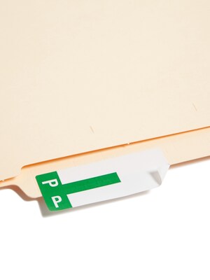 Smead AlphaZ NCC Color-Coded Name Labels, C&P, Label Sheet, Dark Green, 100/Pk (67154)