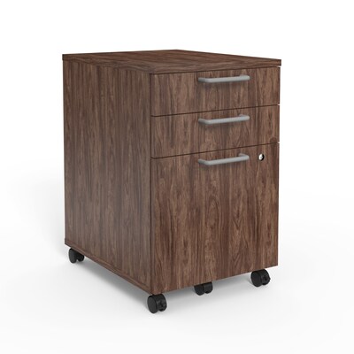 Union & Scale™ Essentials 3-Drawer Vertical File Cabinet, Mobile/Pedestal, Letter/Legal, Espresso, 2