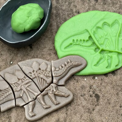 Yellow Door Dig and Discover Pliosaur & Stegosaurus, Assorted Colors, 10/Set (YUS1229)