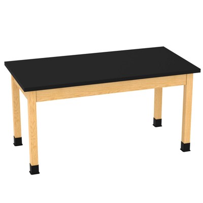 Diversified Woodcrafts School Classroom Rectangular Science Lab Table, 60" x 30", Oak (P7142BK30N)