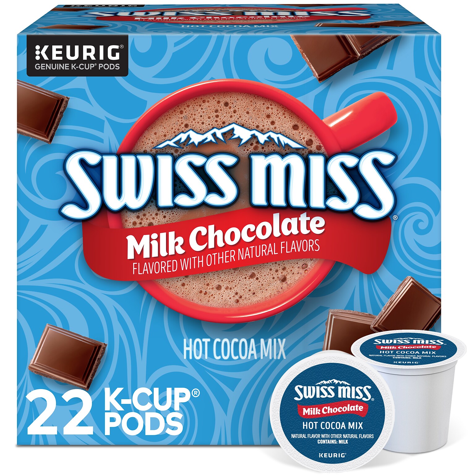 Swiss Miss Milk Chocolate Hot Cocoa, Keurig® K-Cup® Pods, 22/Box (5000345150)