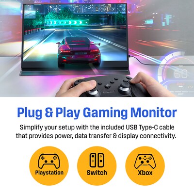Westinghouse 15.6" 60 Hz FHD Portable Monitor, Black (WH156FP)