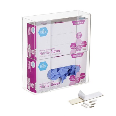 Viva Comfort Double Glove Dispenser, Clear (ADI902-02-MK)