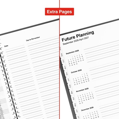 2025-2026 Staples 8" x 11" Academic Monthly Planner, Black (ST23571-25)