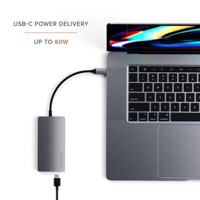 Satechi Type-C Multi-Port Adapter 4K with Ethernet V2, Space Gray (ST-TCMA2M)