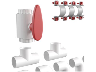 Flash Furniture Bright Beginnings Pipe Builder Set for Modular STEAM Walls (MK-ME14788-GG)