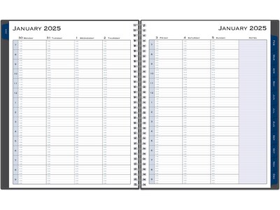 2025 Blue Sky Passages 8.5 x 11 Weekly & Monthly Appointment Book, Plastic Cover, Charcoal Gray (1