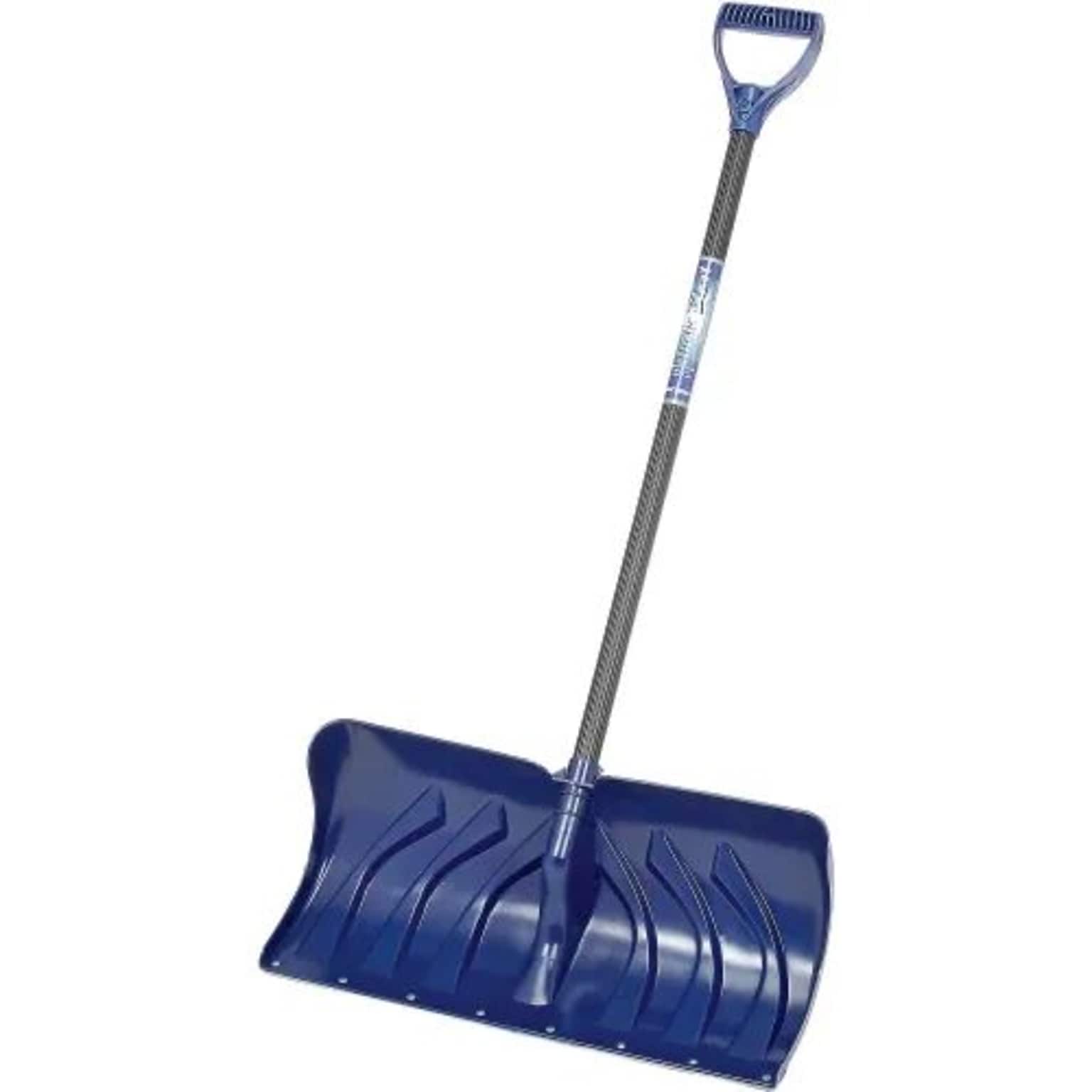 TrueTemper Arctic Blast 24 Poly Blade Snow Pusher Shovel, Steel D-Grip Handle (1603500)