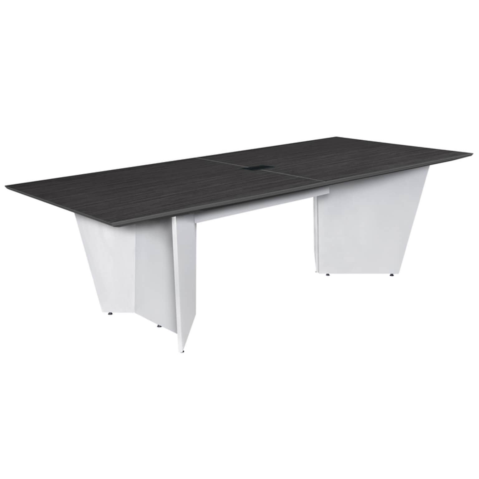 Regency Array 96W x 48D Conference Table with Grommet, Ash Grey/White (ACT9648AGWH)