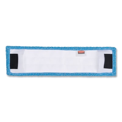 Rubbermaid Adaptable Flat Mop Pad, Microfiber, 19.5 x 5.5, Blue (RCP2132427)
