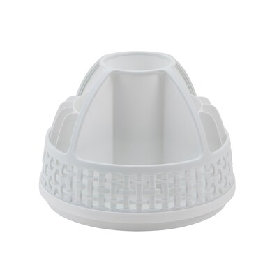 Thinkspace 8-Compartment Rotating Weave Organizer, White, 2/Pack (AVT38869-2)