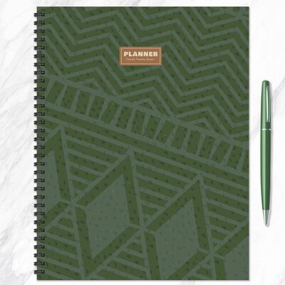 2027 TF Publishing Weatherwood Wool 9" x 11"  Weekly & Monthly Standard Planner, Paperboard Cover, Multicolored (27-9704)