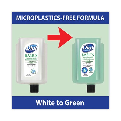 Dial Basics MP Free Liquid Hand Soap Refill for Versa Dispenser, Unscented, 15 oz., 6/Carton (DIA33827)