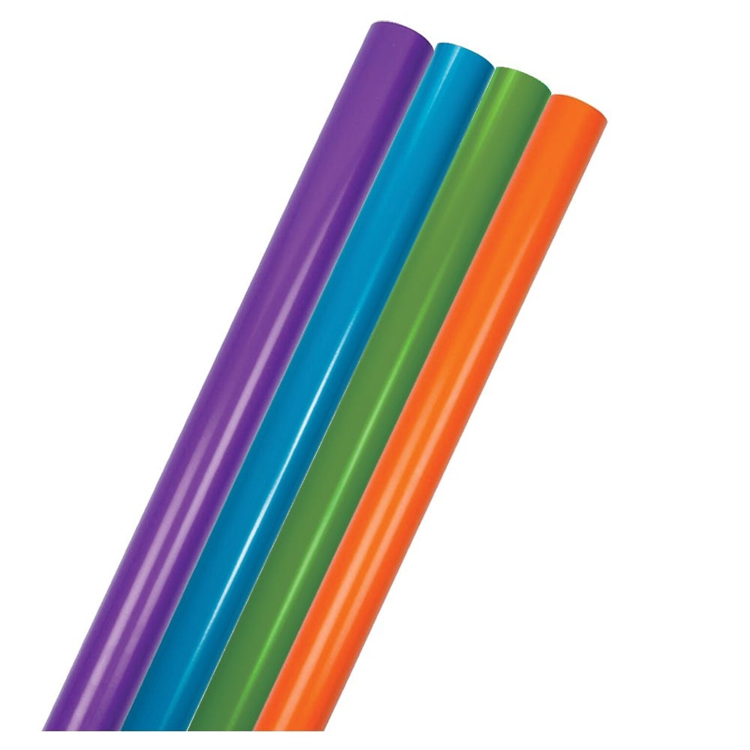 JAM Paper Wrapping Paper, 25 Sq. ft. x 30, Primary Colors Assortment, 4 Rolls/Set (165S25ASSTPR)