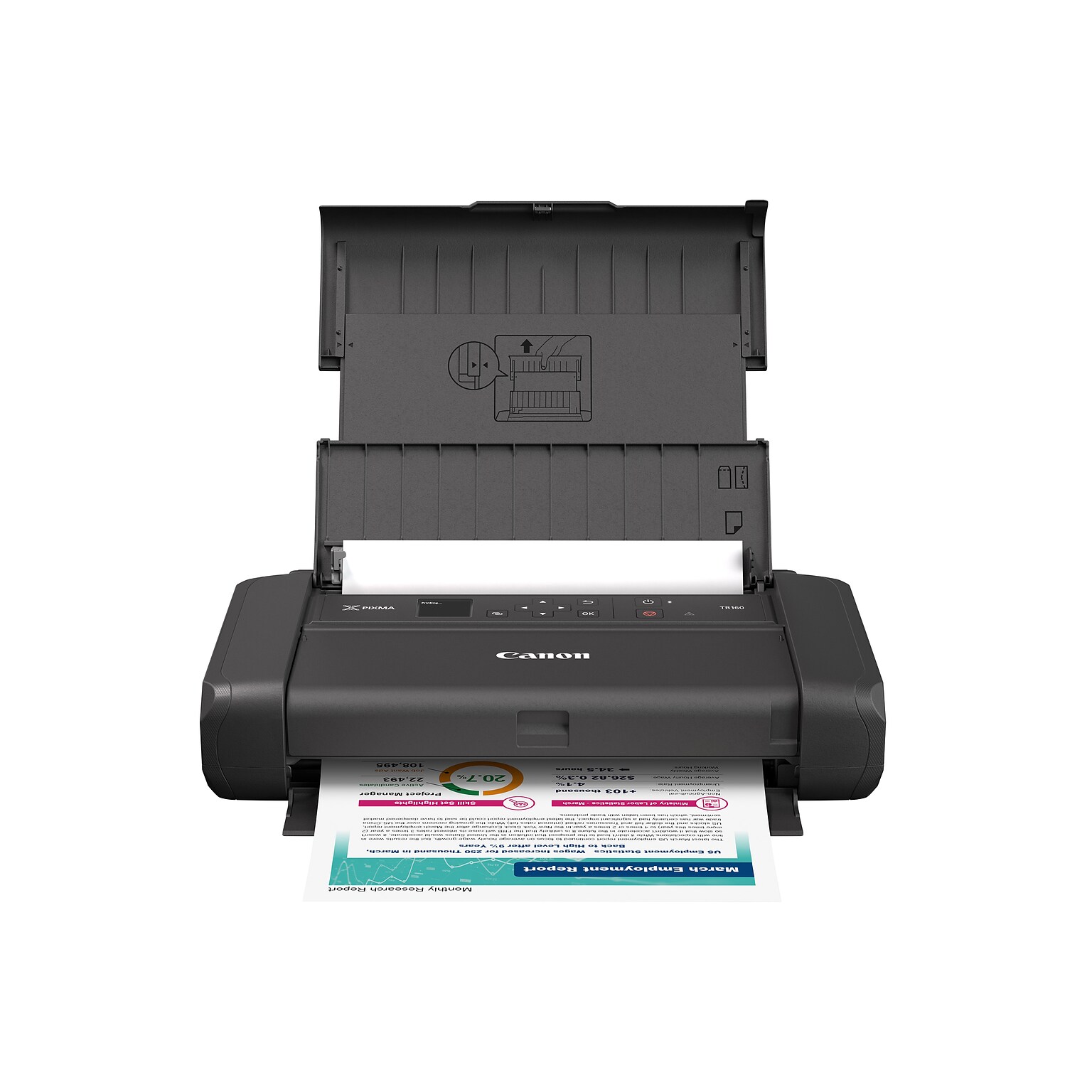 Canon PIXMA TR160 Wireless Color Portable Print Only Inkjet Printer, Best for Home Office (7069C002[AA])