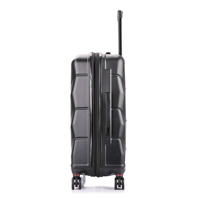 DUKAP Zonix 26" Hardside Suitcase, 4-Wheeled Spinner, TSA Checkpoint Friendly, Black (DKZON00M-BLK)