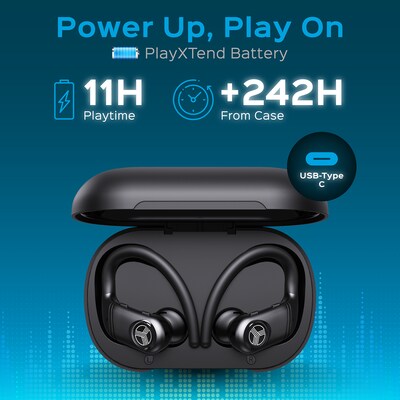 Treblab Wireless Noise Canceling Earbuds, Bluetooth, Black (X4)