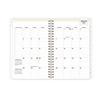 2026 Blue Sky Day Designer Tile 5" x 8"  Weekly & Monthly Planner, Plastic Cover, Multicolored (101410-26)