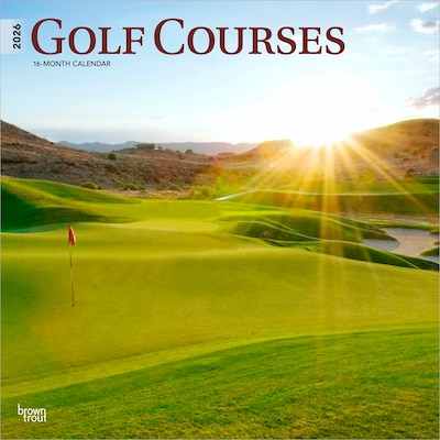 2026 BrownTrout Golf Courses 12 x 12 Monthly Wall Calendar (9798330703517)