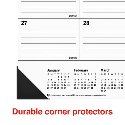 2025-2026 Staples 22" x 17" Academic Monthly Desk Pad Calendar, Gray (ST59496-25)