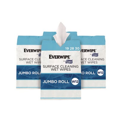 Tork Surface Cleaning Wipes, Lemon Scented, White, 900 Sheets/Box, 4 Boxes/Carton (TRK192830)