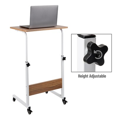 Mind Reader 21.75" Adjustable Standing Desk, Brown/White (OBRJUST-BRN)