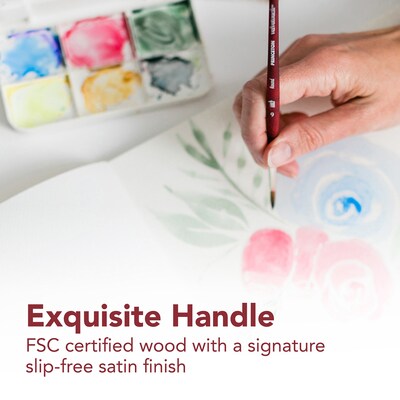 Princeton Velvetouch Short Handle Mixed Media Synthetic Round Brush, 2/Pack (PBXP3950R8-2)