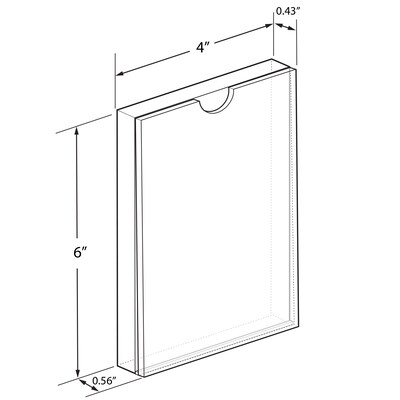 Azar Card Holder, Desktop/Countertop, Top Loading Acrylic, 2/Pack (104552-2PK)