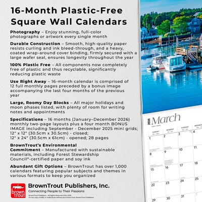 2026 BrownTrout Coast of New England 12" x 12" Monthly Wall Calendar (9798330702961)