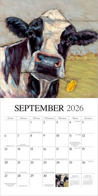2026 BrownTrout Barnyard Friends 12" x 12" Monthly Wall Calendar (9781773728636)