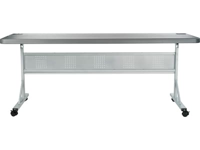 National Public Seating BPFT Flip-N-Store 72 x 24 Rectangular Activity Table, Charcoal Slate (BPFT