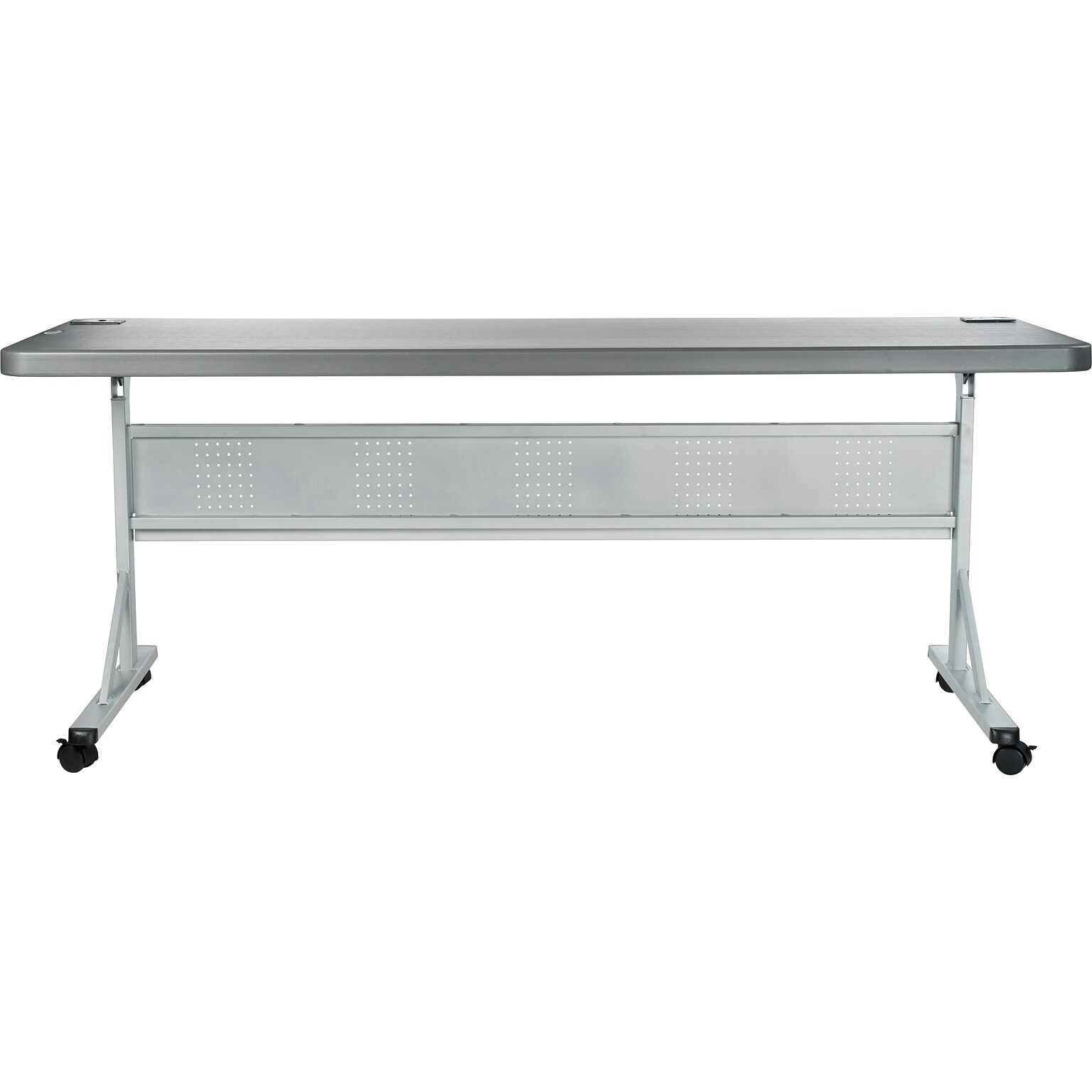 National Public Seating BPFT Flip-N-Store 72 x 24 Rectangular Activity Table, Charcoal Slate (BPFT-2472-20)