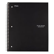 Five Star 1-Subject Wirebound Notebook, 8.5 x 11, Quad Ruled, 100 Sheets, Assorted Colors (MEA0619