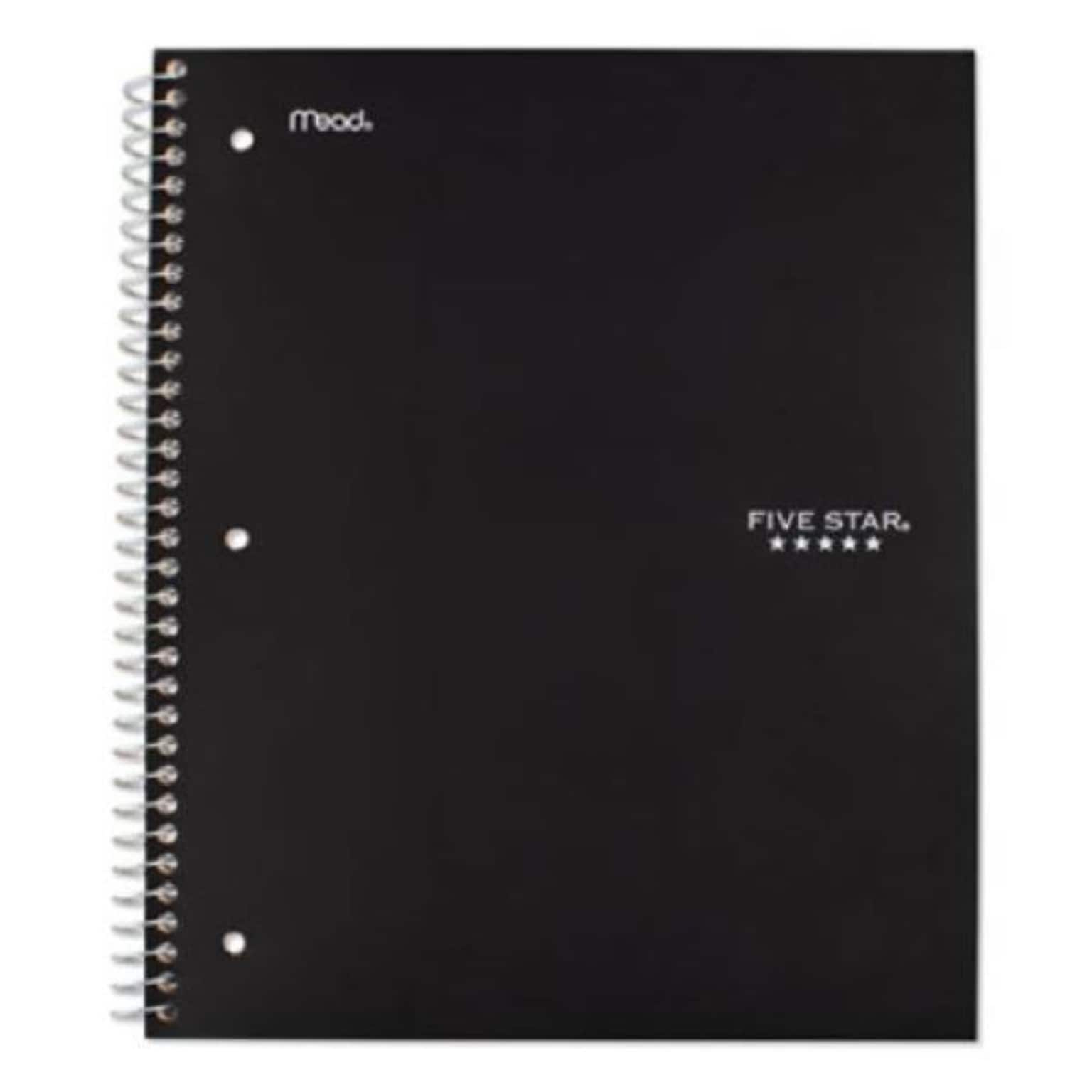 Five Star 1-Subject Wirebound Notebook, 8.5 x 11, Quad Ruled, 100 Sheets, Assorted Colors (MEA06190)