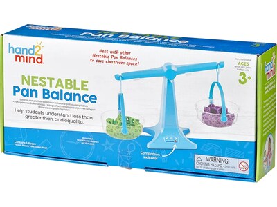 hand2mind Nestable Pan Balance, Blue/White (93404)