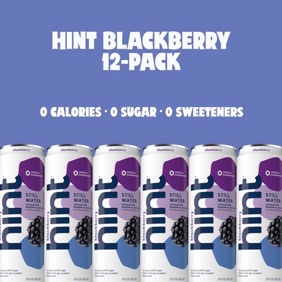 Hint Blueberry Lemon Flavored Purified Water, 12 fl. oz., 12 Cans/Pack (HINTBLULEMCAN12)