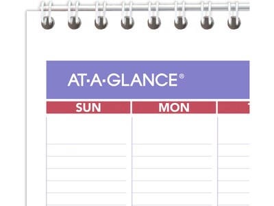 2025 AT-A-GLANCE 8" x 11" Monthly Wall Calendar, White/Purple (PM1-28-25)