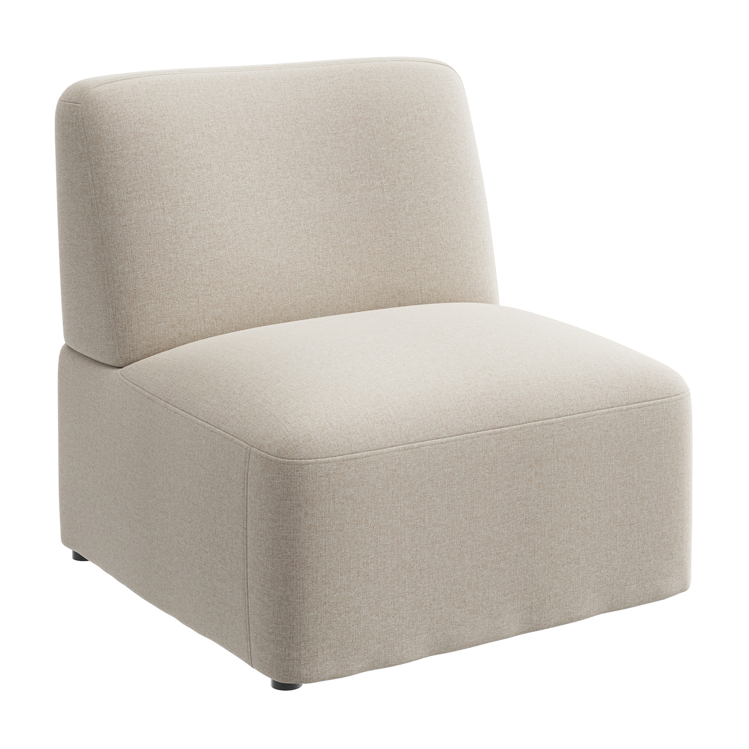 Bush Business Furniture Assemble Modular Lounge Chair, Armless, Oat Fabric (ASM130OTF-03)