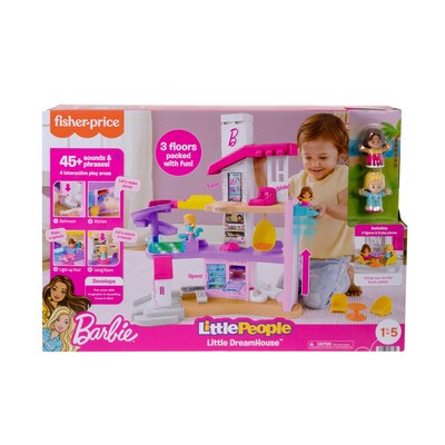 Mattel Barbie Little DreamHouse Playset by Little People, 2/Pack (HCF61)