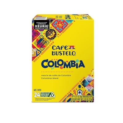 Cafe Bustelo 100% Colombian Coffee Keurig® K-Cup® Pods, Medium Roast, 24/Box (6107)