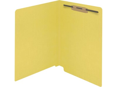 Medical Arts Press Reinforced End Tab File Folder, Straight Cut, Letter-Size, Yellow, 50/Box (S-01501-YLW)