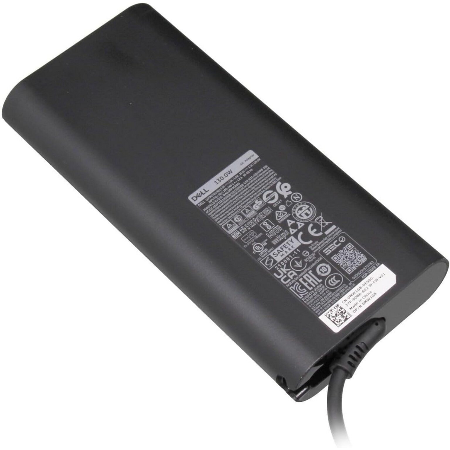 Dell 130W USB-C Power Adapter For XPS and Precision Laptop, Black (07MP1P)