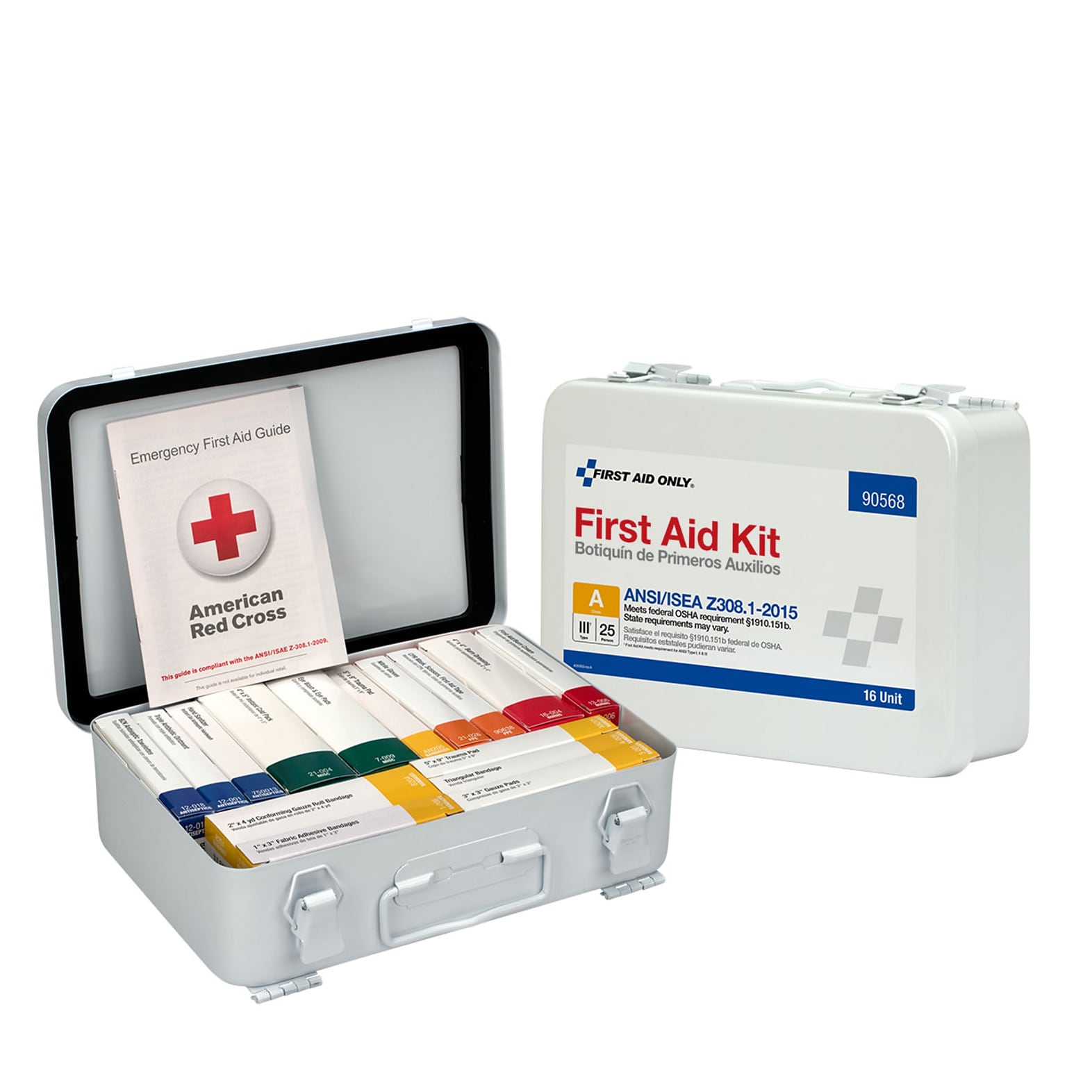 First Aid Only First Aid Kits, 82 Pieces, White, Kit (90568)