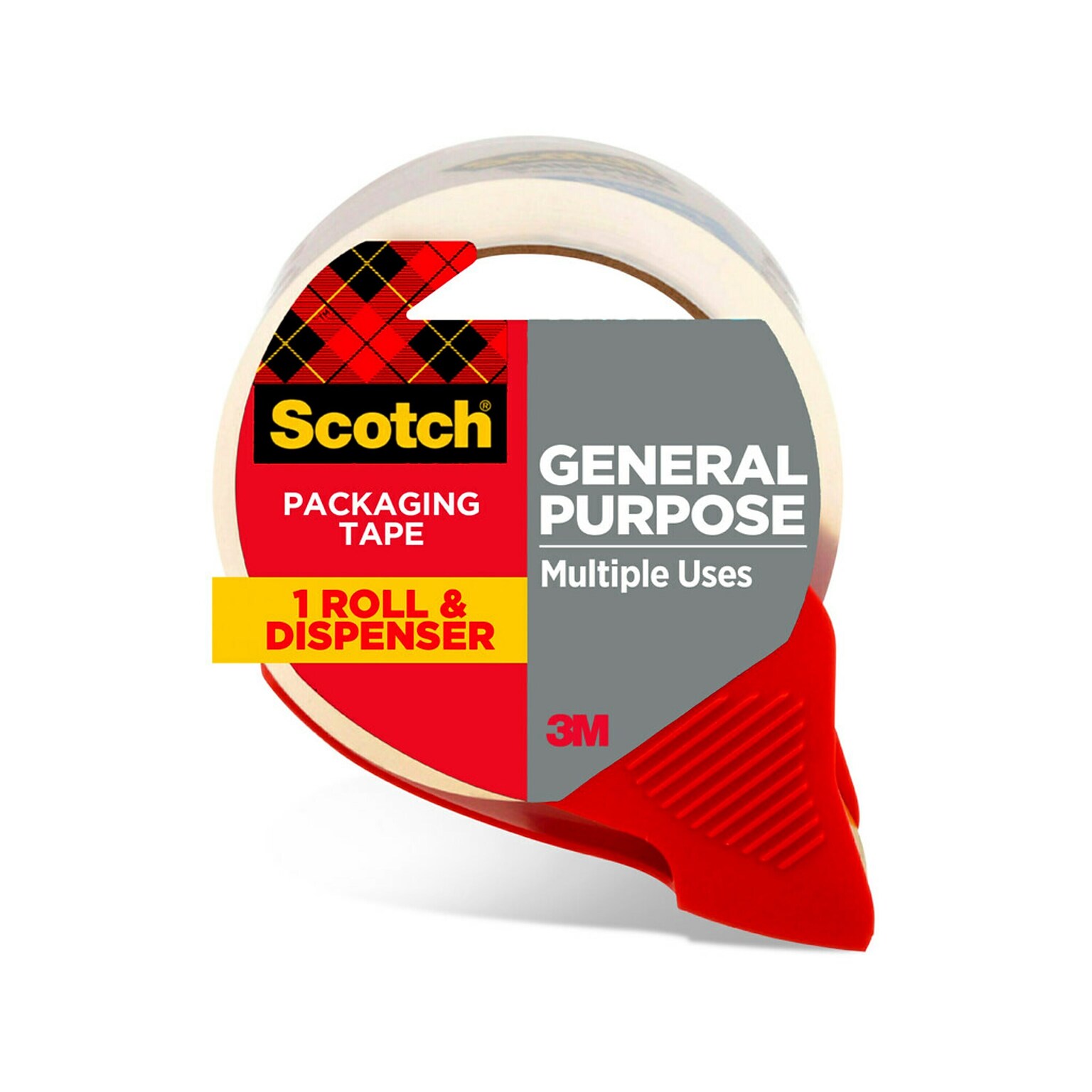 Scotch Packing Tape with Dispenser, 1.88 x 84.2 yds., Clear (3350-77-RD36GC)