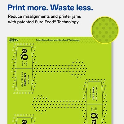 Avery Laser/Inkjet Sealing Labels, 5-7/8" x 4", Bright Green, 120 Labels/Box (19479370786)