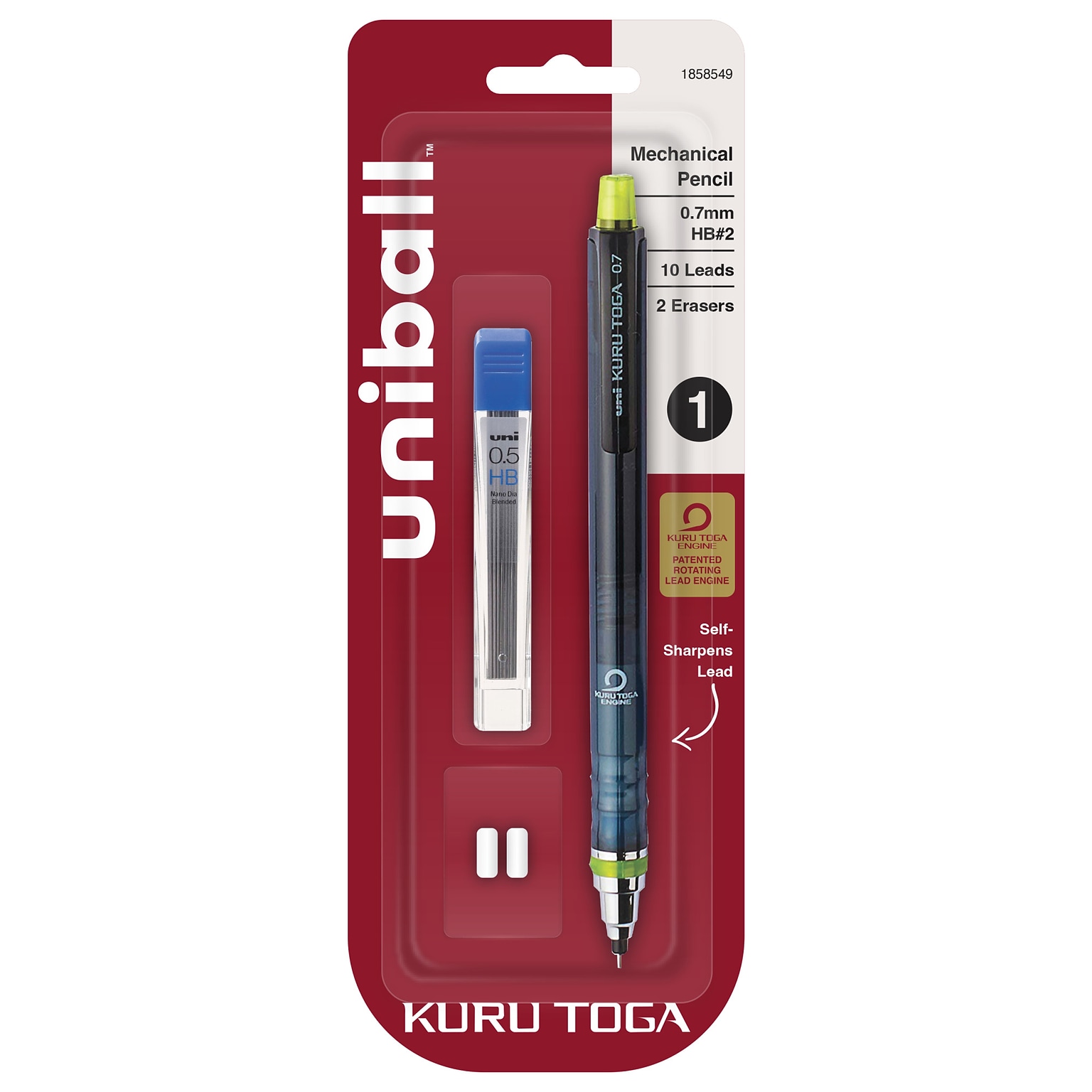 uni-ball Kuru Toga Mechanical Pencil, 0.7mm, #2 Medium Lead (1858549)