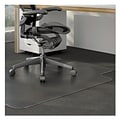 Alera® Carpet Chair Mat with Lip, 45 x 53, Low Pile, Clear Vinyl (CM12233ALEPL)