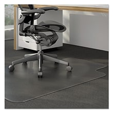 Alera® Carpet Chair Mat with Lip, 45 x 53, Low Pile, Clear Vinyl (CM12233ALEPL)