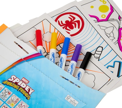 Crayola Color Wonder Mess Free Spidey Amazing Friends Coloring Book, 10-Pages (75-7187)
