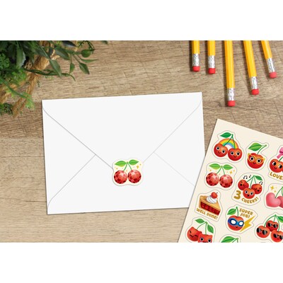 Teacher Created Resources Cherry Smelly Stickers, Multicolored, 120/Pack, 6/Packs/Bundle (TCR9450-6)
